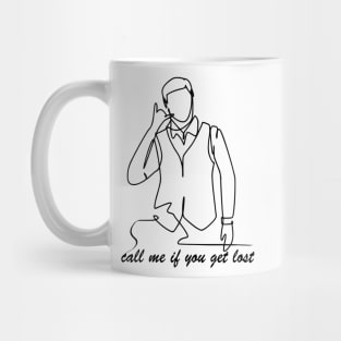 Outline typographic print / Call Me If You Get Lost - 157211324 Mug